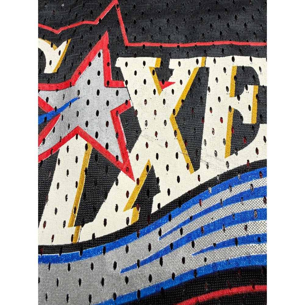 VTG Allen Iverson NBA Philadelphia 76ers Hanes Black Mesh Jersey Kid L 14/16 90s - Picture 6 of 12